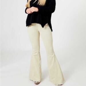 ALTAR'D STATE NWT High Rise Flare Corduroy Pants Beige Size 30 Hippie Fall